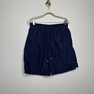 VILEBREQUIN Solid Blue Swim Trunks Men's Large